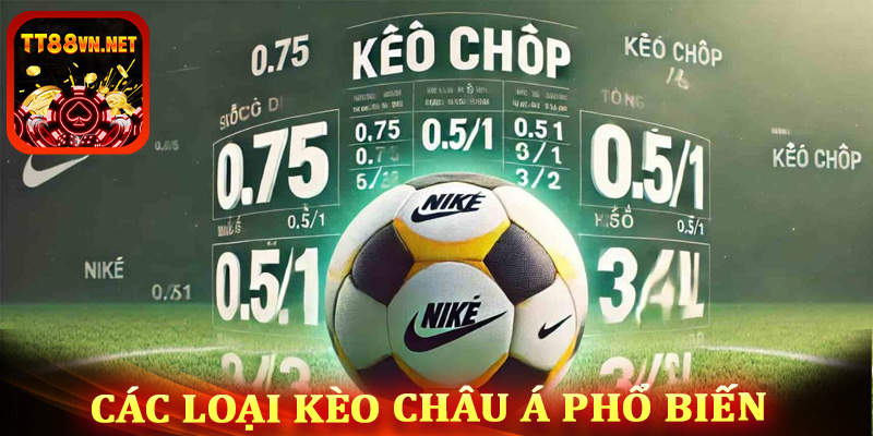 Một số loại kèo châu Á phổ biến thường được áp dụng đặt cược.